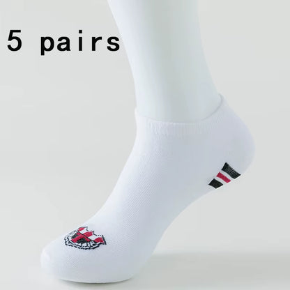 5 Pairs of Women'S/Men'S Boat Socks Invisible Low Cut anti Slip Summer No Show Ankle Socks Solid Color Casual Breathable