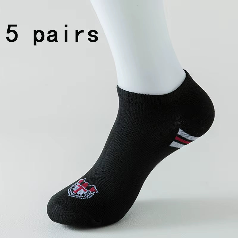 5 Pairs of Women'S/Men'S Boat Socks Invisible Low Cut anti Slip Summer No Show Ankle Socks Solid Color Casual Breathable
