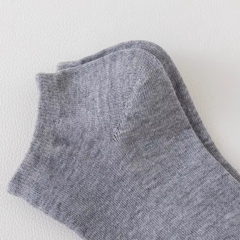 5 Pairs of Women'S/Men'S Boat Socks Invisible Low Cut anti Slip Summer No Show Ankle Socks Solid Color Casual Breathable