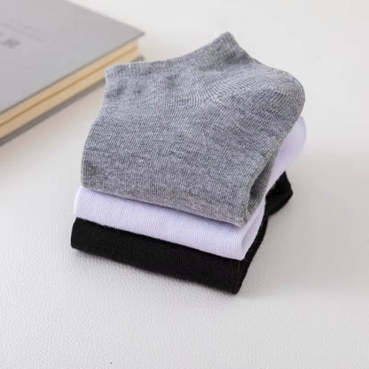 5 Pairs of Women'S/Men'S Boat Socks Invisible Low Cut anti Slip Summer No Show Ankle Socks Solid Color Casual Breathable